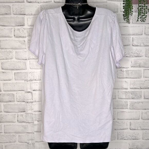 Croft & Barrow Intimates Purple Embroidered Sleep Top Shirt Size 1X - Picture 3 of 4